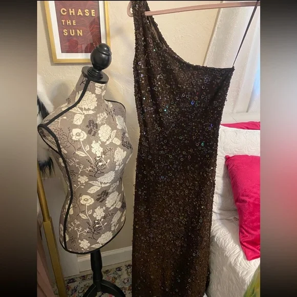 long dress champagne Long Formal Cape Sleeve Prom Dress